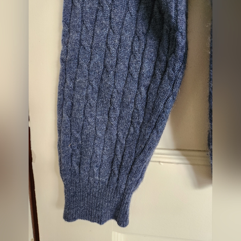Cableknit Cashmere Sweater Vintage Small - Picture 3 of 6